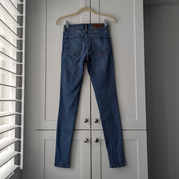 AllSaints Mast Blue Denim Skinny Jeans - Picture 2 of 4